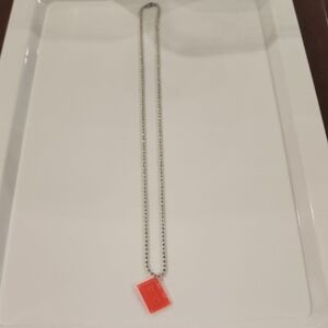 Silver Chain with cassette charm Necklace